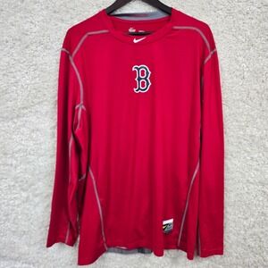 Nike Pro Combat Shirt Men's XXL Red Boston Red Sox Dri-Fit MLB Fitted